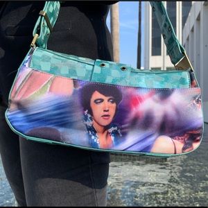 UNIQUE ELVIS Purse 👑 CUTE turquoise/aqua BAG 🦋